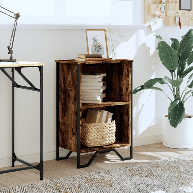 vidaXL füstös tölgy színű szerelt fa könyvszekrény 50 x 31 x 74,5 cm