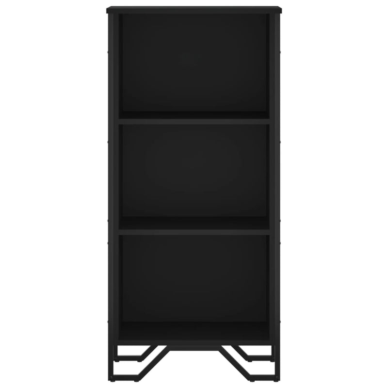 vidaXL fekete szerelt fa könyvszekrény 50 x 31 x 106 cm