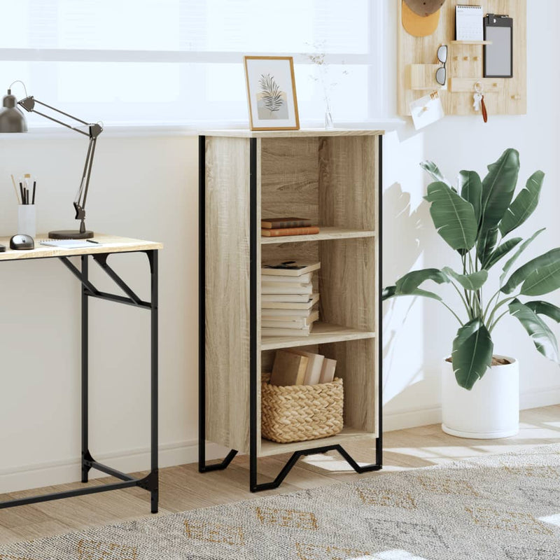 vidaXL sonoma tölgy színű szerelt fa könyvszekrény 50 x 31 x 106 cm