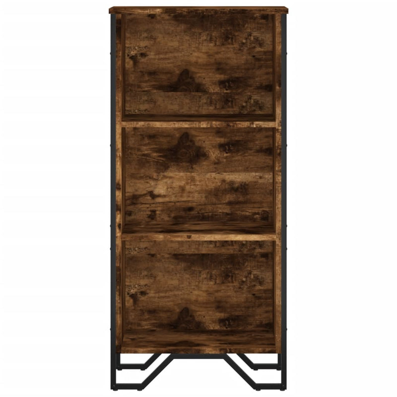 vidaXL füstös tölgy színű szerelt fa könyvszekrény 50 x 31 x 106 cm