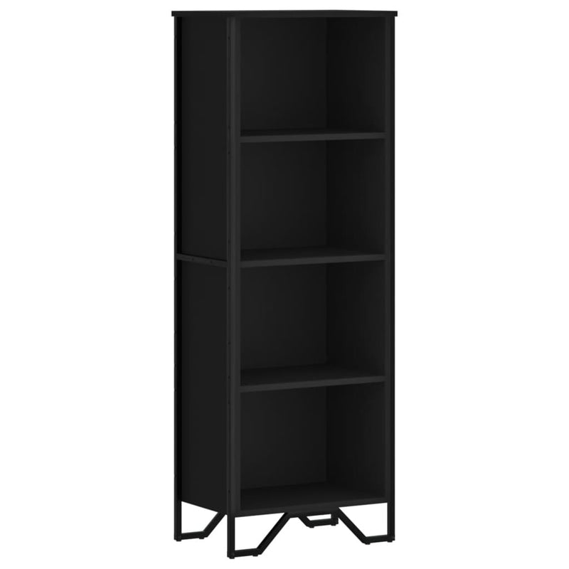 vidaXL fekete szerelt fa könyvszekrény 50 x 31 x 137,5 cm