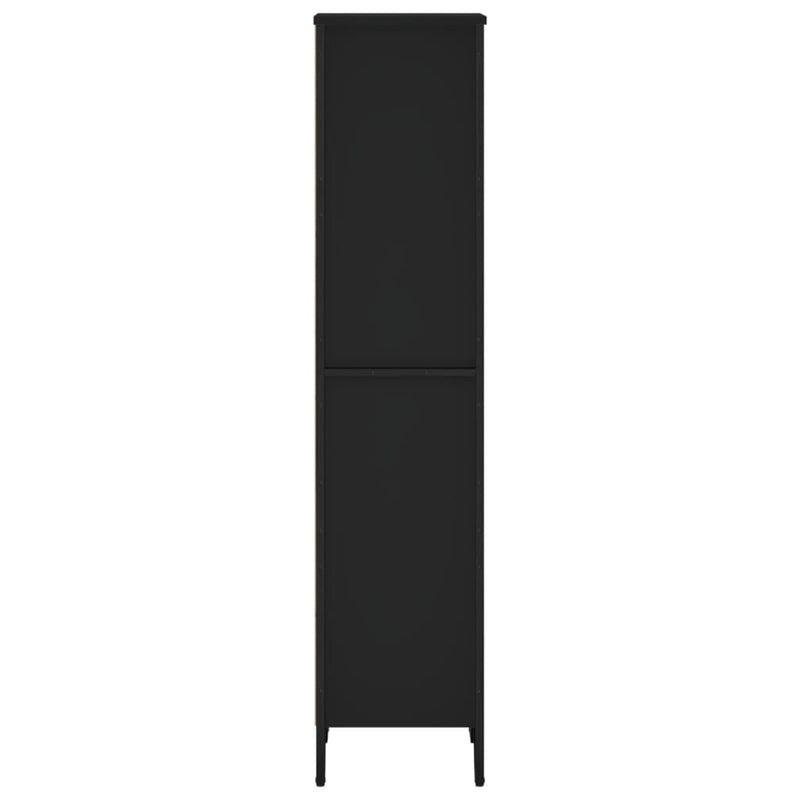 vidaXL fekete szerelt fa könyvszekrény 50 x 31 x 137,5 cm