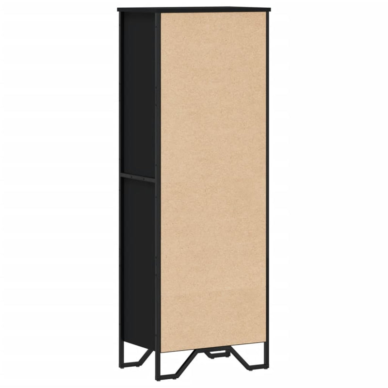 vidaXL fekete szerelt fa könyvszekrény 50 x 31 x 137,5 cm