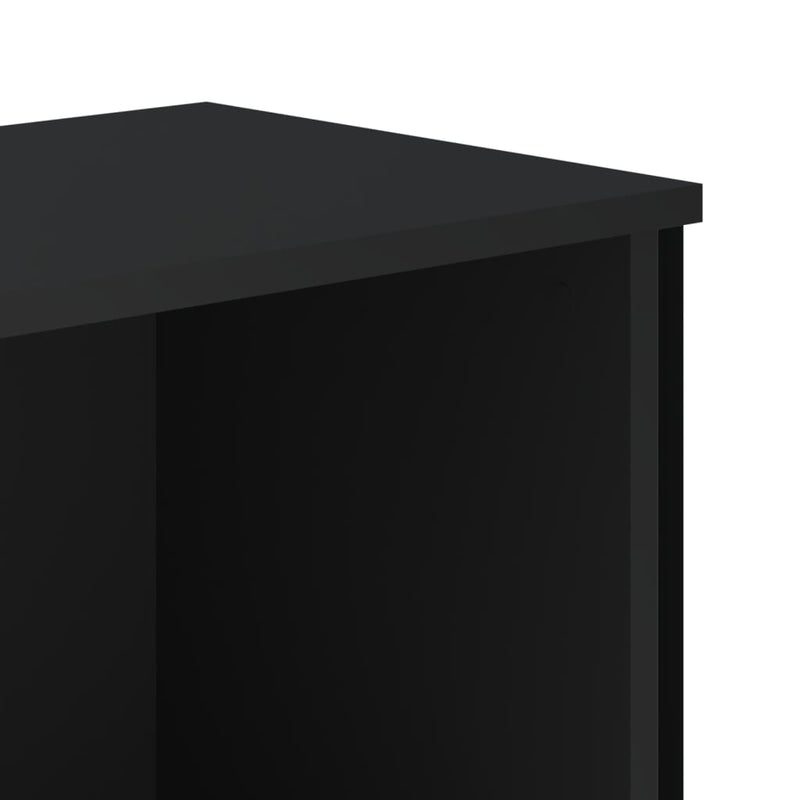 vidaXL fekete szerelt fa könyvszekrény 50 x 31 x 137,5 cm