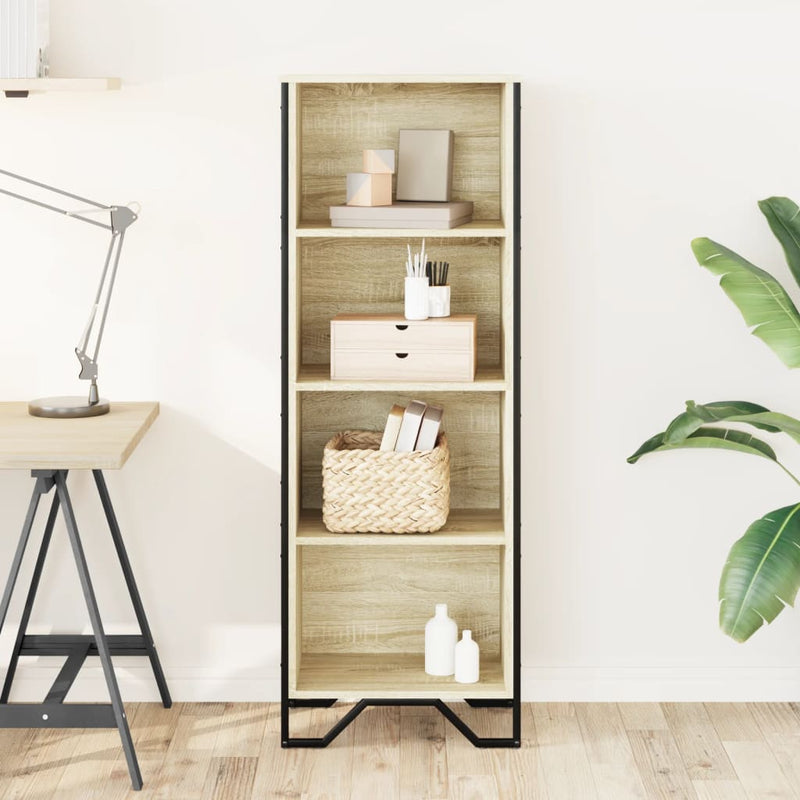 vidaXL sonoma tölgy színű szerelt fa könyvszekrény 50 x 31 x 74,5 cm