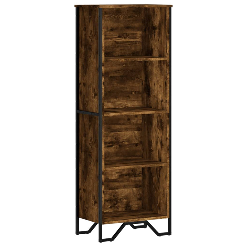 vidaXL füstös tölgy színű szerelt fa könyvszekrény 50 x 31 x 137,5 cm