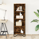 vidaXL füstös tölgy színű szerelt fa könyvszekrény 50 x 31 x 137,5 cm