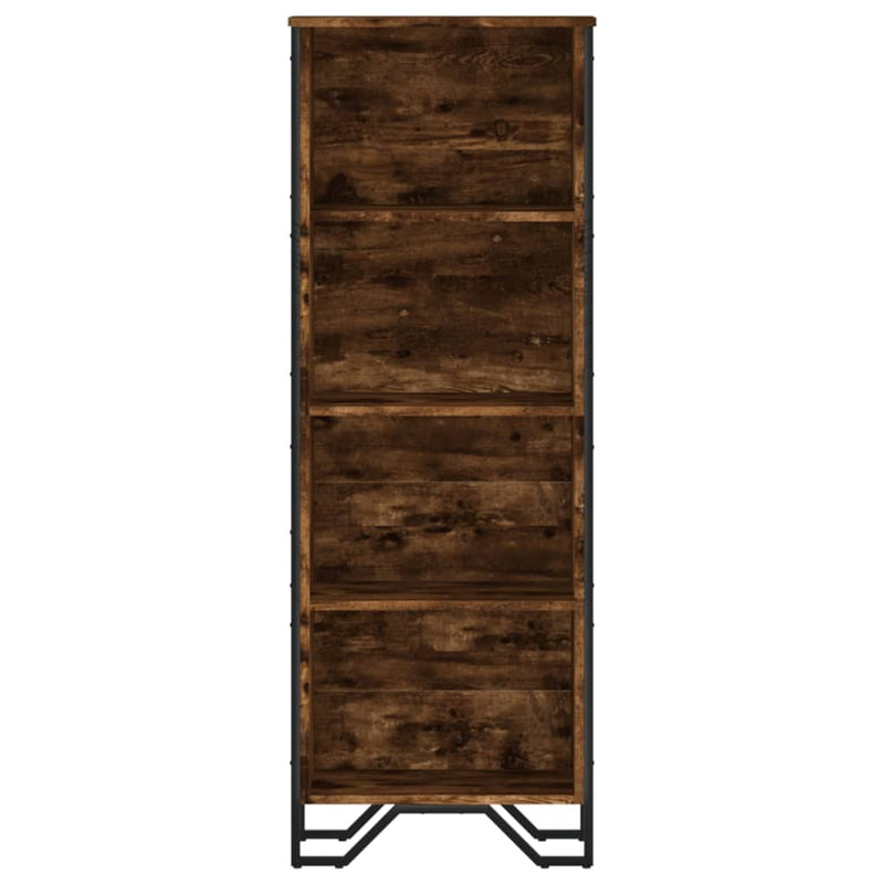 vidaXL füstös tölgy színű szerelt fa könyvszekrény 50 x 31 x 137,5 cm