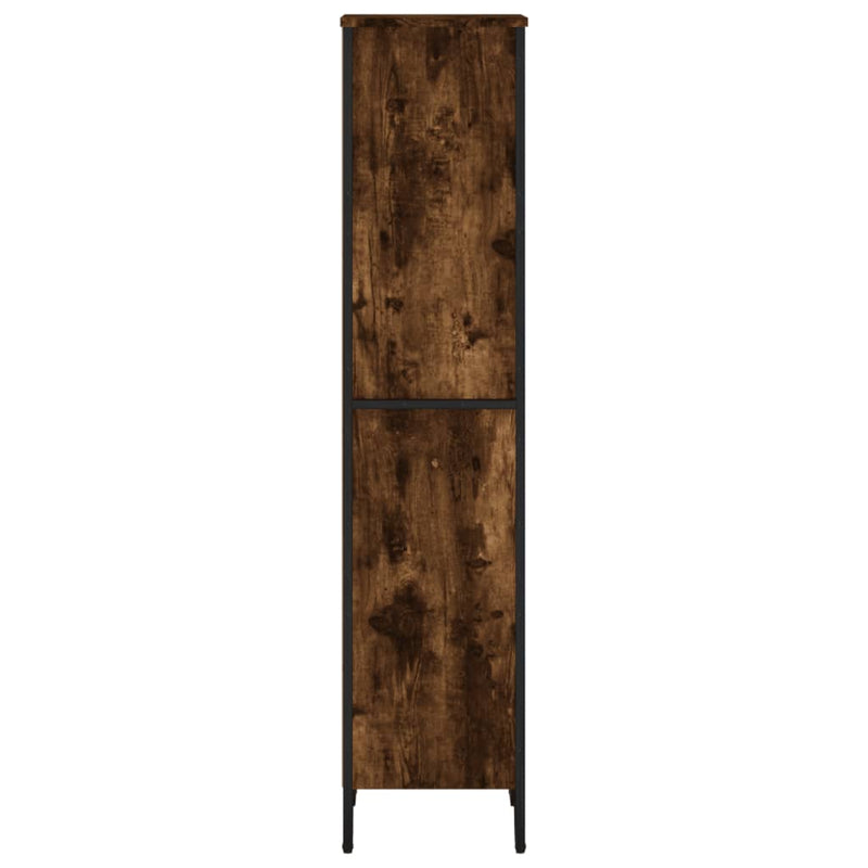 vidaXL füstös tölgy színű szerelt fa könyvszekrény 50 x 31 x 137,5 cm