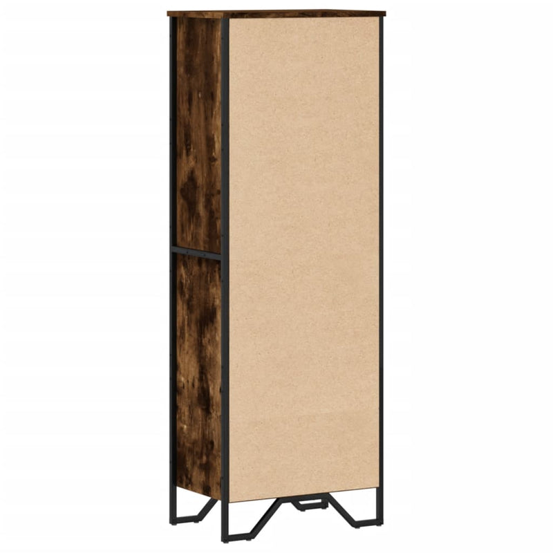 vidaXL füstös tölgy színű szerelt fa könyvszekrény 50 x 31 x 137,5 cm