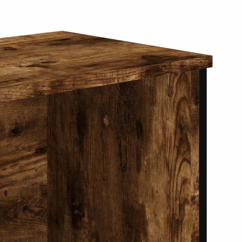 vidaXL füstös tölgy színű szerelt fa könyvszekrény 50 x 31 x 137,5 cm