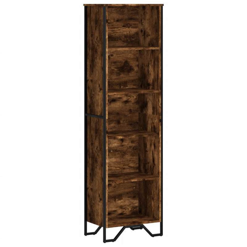 vidaXL füstös tölgy színű szerelt fa könyvespolc 50 x 31 x 169 cm