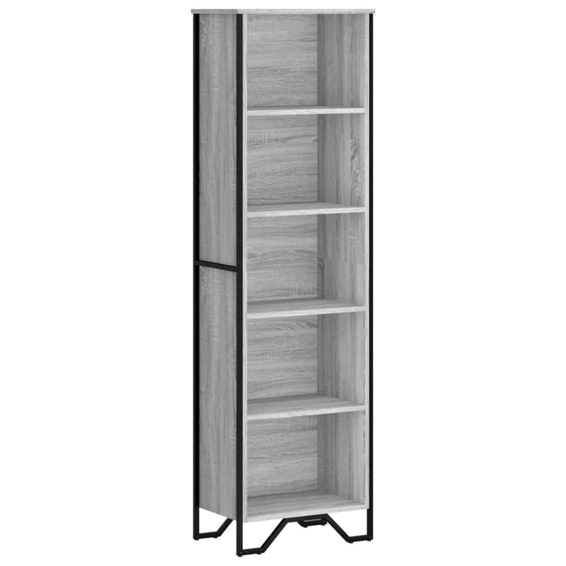 vidaXL szürke sonoma színű szerelt fa könyvespolc 50 x 31 x 169 cm