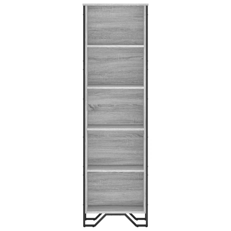vidaXL szürke sonoma színű szerelt fa könyvespolc 50 x 31 x 169 cm