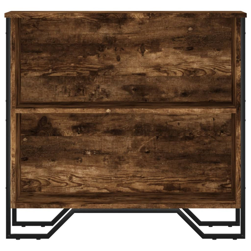 vidaXL füstös tölgy színű szerelt fa könyvszekrény 80 x 31 x 74,5 cm