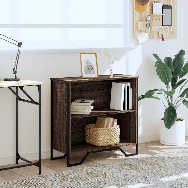 vidaXL barna tölgy színű szerelt fa könyvszekrény 80 x 31 x 74,5 cm