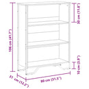 vidaXL füstös tölgy színű szerelt fa könyvszekrény 80 x 31 x 106 cm
