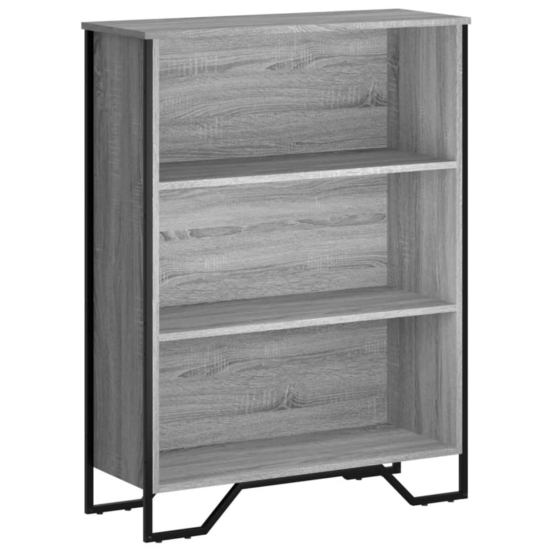 vidaXL szürke sonoma színű szerelt fa könyvespolc 80 x 31 x 106 cm