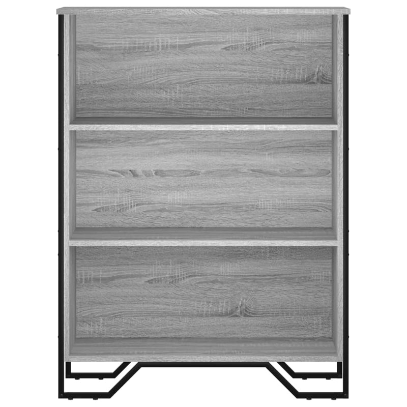 vidaXL szürke sonoma színű szerelt fa könyvespolc 80 x 31 x 106 cm