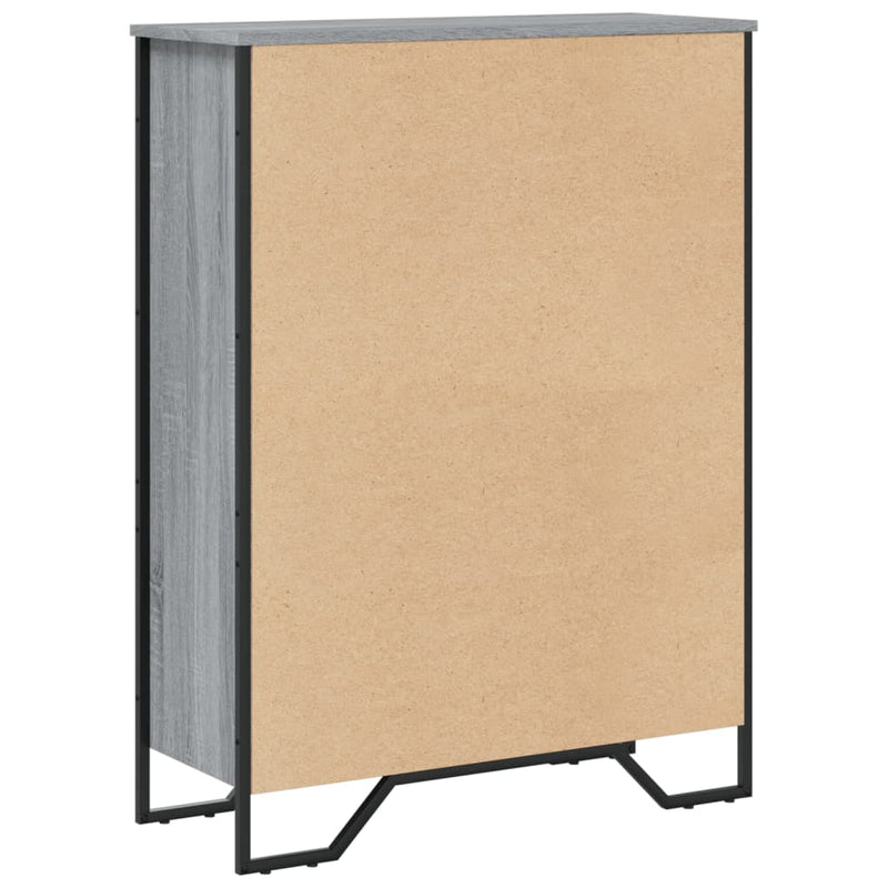 vidaXL szürke sonoma színű szerelt fa könyvespolc 80 x 31 x 106 cm