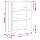 vidaXL szürke sonoma színű szerelt fa könyvespolc 80 x 31 x 106 cm