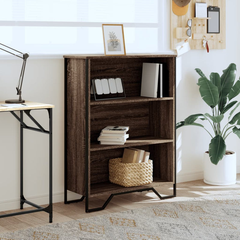 vidaXL barna tölgy színű szerelt fa könyvszekrény 80 x 31 x 106 cm