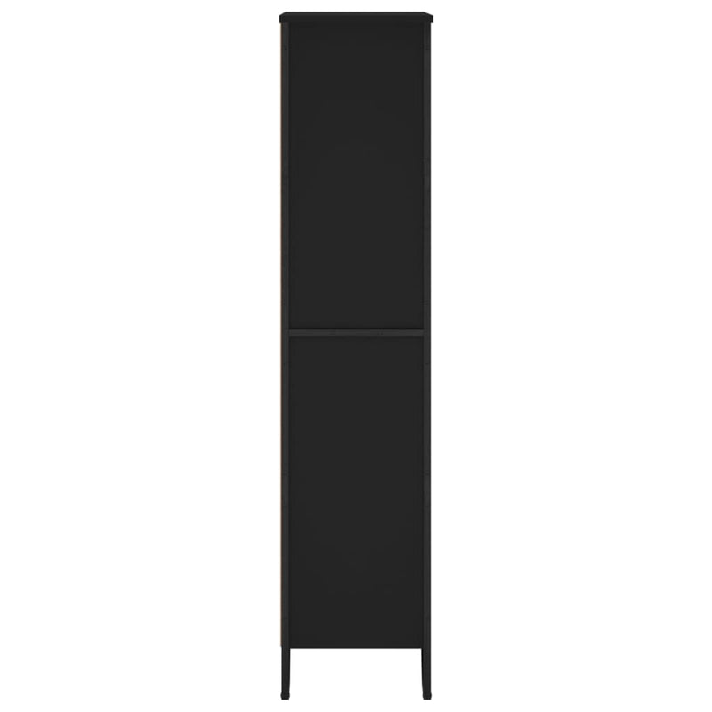 vidaXL fekete szerelt fa könyvszekrény 80 x 31 x 137,5 cm