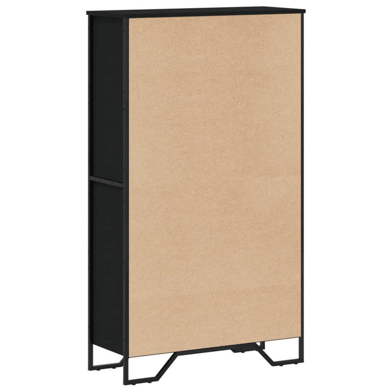 vidaXL fekete szerelt fa könyvszekrény 80 x 31 x 137,5 cm