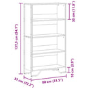 vidaXL fekete szerelt fa könyvszekrény 80 x 31 x 137,5 cm