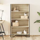 vidaXL sonoma tölgy szerelt fa könyvespolc 80 x 31 x 137,5 cm