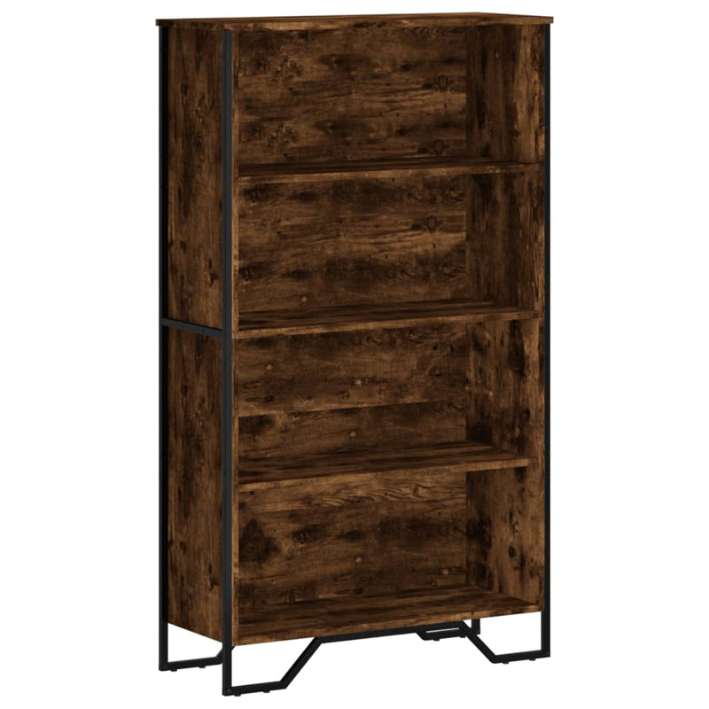 vidaXL füstös tölgy színű szerelt fa könyvszekrény 80 x 31 x 137,5 cm