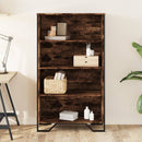 vidaXL füstös tölgy színű szerelt fa könyvszekrény 80 x 31 x 137,5 cm