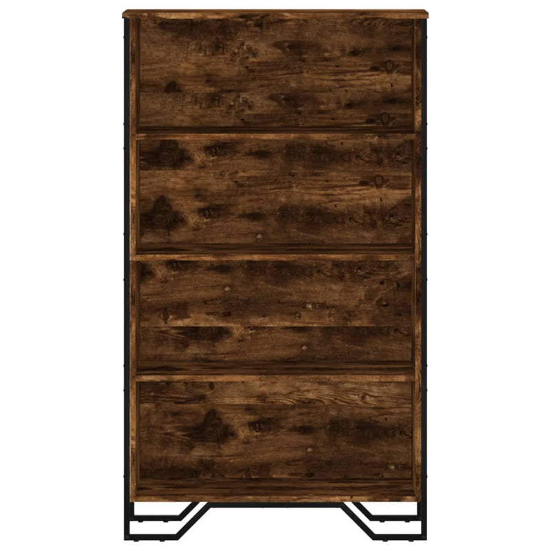 vidaXL füstös tölgy színű szerelt fa könyvszekrény 80 x 31 x 137,5 cm