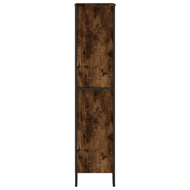 vidaXL füstös tölgy színű szerelt fa könyvszekrény 80 x 31 x 137,5 cm