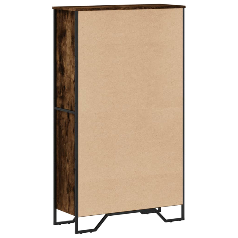 vidaXL füstös tölgy színű szerelt fa könyvszekrény 80 x 31 x 137,5 cm