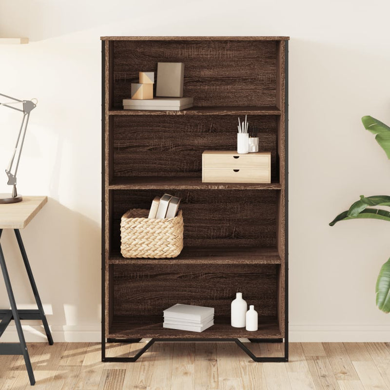 vidaXL barna tölgy színű szerelt fa könyvszekrény 80 x 31 x 137,5 cm