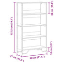 vidaXL barna tölgy színű szerelt fa könyvszekrény 80 x 31 x 137,5 cm
