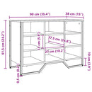 vidaXL szürke sonoma színű szerelt fa cipőszekrény 90 x 38 x 61,5 cm