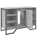 vidaXL szürke sonoma szerelt fa fürdőszobai mosdószekrény 91x35x60 cm