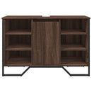 vidaXL barna tölgy szerelt fa fürdőszobai mosdószekrény 91x35x60 cm