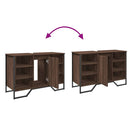 vidaXL barna tölgy szerelt fa fürdőszobai mosdószekrény 91x35x60 cm