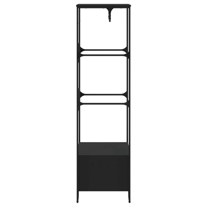 vidaXL fekete szerelt fa ruhásszekrény 90 x 50 x 180 cm