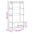 vidaXL tölgy színű szerelt fa ruhásszekrény 90 x 50 x 180 cm