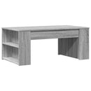 vidaXL szürke sonoma színű szerelt fa dohányzóasztal 102 x 55 x 42 cm
