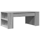 vidaXL szürke sonoma színű szerelt fa dohányzóasztal 102 x 55 x 42 cm