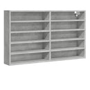 vidaXL betonszürke szerelt fa vitrinszekrény 100 x 15 x 58 cm