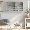 vidaXL betonszürke szerelt fa vitrinszekrény 100 x 15 x 58 cm