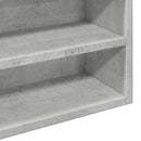 vidaXL betonszürke szerelt fa vitrinszekrény 100 x 15 x 58 cm