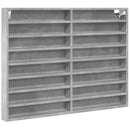 vidaXL betonszürke szerelt fa vitrinszekrény 100 x 8,5 x 75 cm