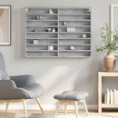 vidaXL betonszürke szerelt fa vitrinszekrény 100 x 8,5 x 75 cm